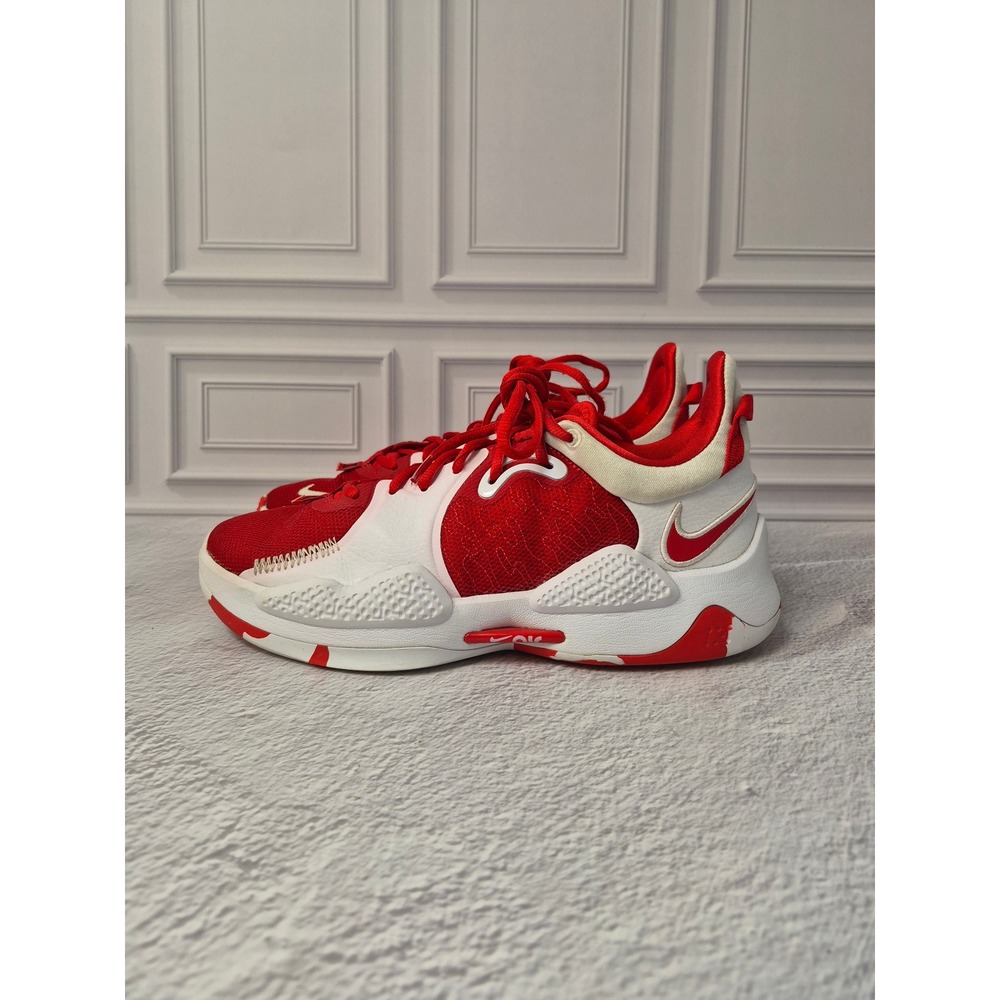 Nike PG 5 Team University Red White Basketball Shoes DA7758-600 Mens 8.5